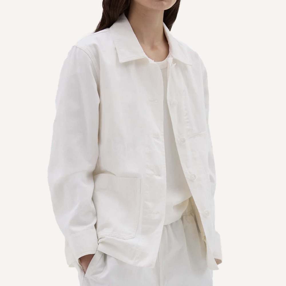 MHL by Margaret Howell Womens Plain Worker Jacket Shirt Off White Size Medium